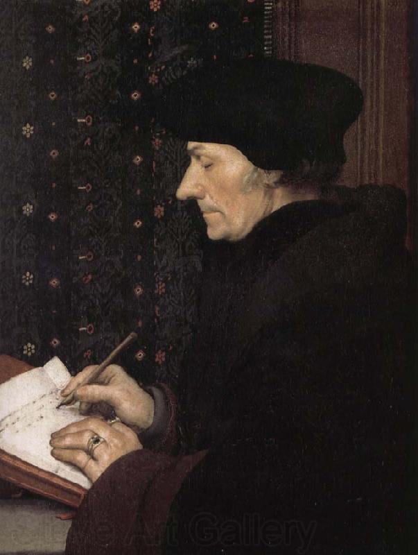 Hans Holbein Writing in the Erasmus